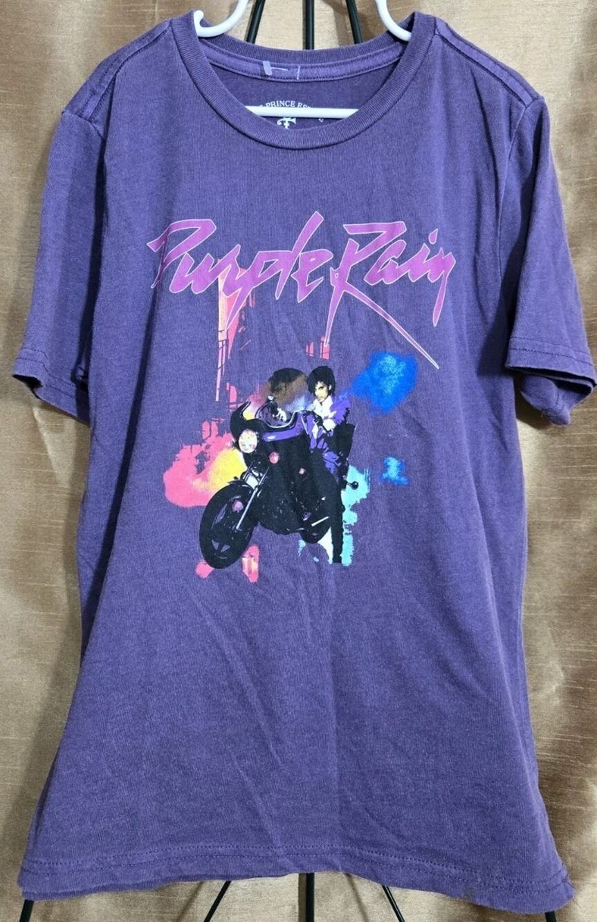 Prince Estate Official Purple Rain T‑Shirt Size 8 Kids Cotton/Poly Blend